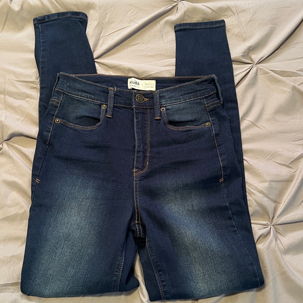 Mudd Blue Denim High Rise Jeggings Jeans - Picture 7 of 13